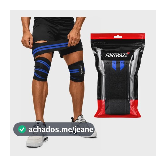 Faixa Joelho Agachamento ZZ500 Alta Compressão Powerlifting Lpo Cor Faixa Preta/Azul Dpazz Sports Fortwazz