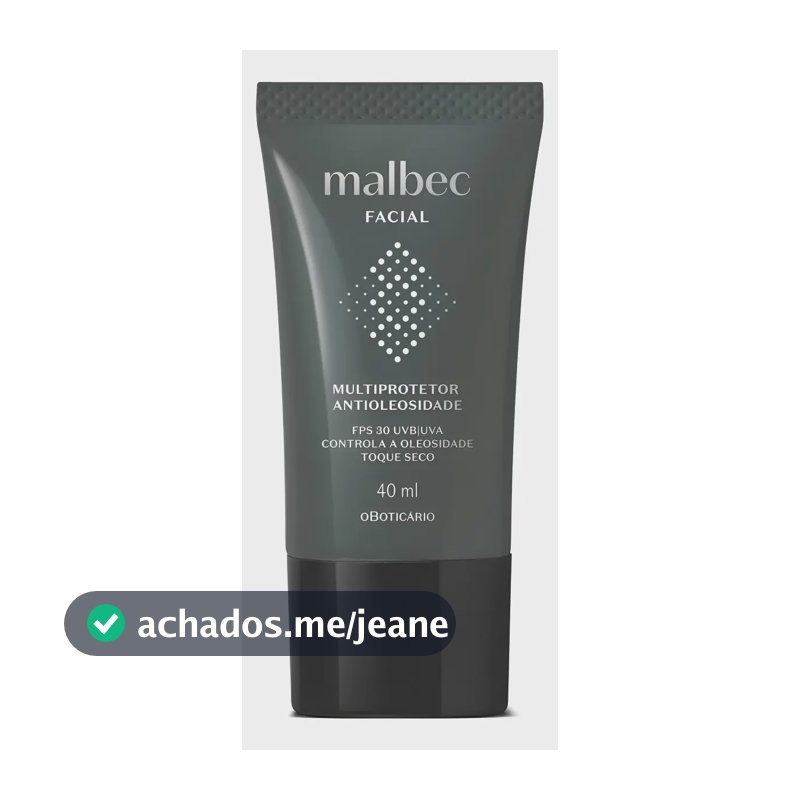 Multiprotetor Antioleosidade Fps30 Malbec Facial 40ml
