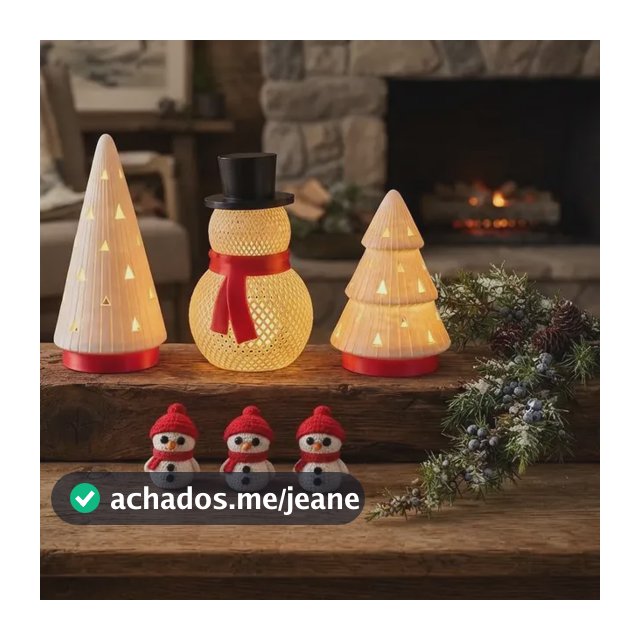 Kit Decoração De Natal 3d  Enfeites Natalinos Para Mesa