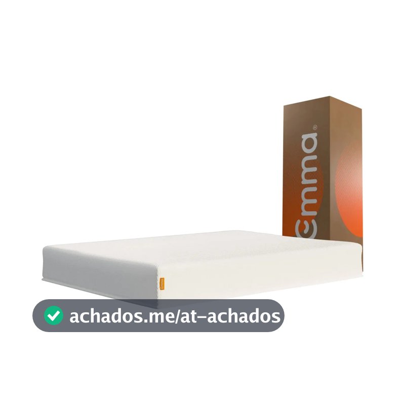 Colchão Casal Emma Basics 17 – 138x188cm - Espuma D28 17cm com Tecnologia Alemã, Embalado à Vácuo, Firmeza Ideal, Suporte Confortável