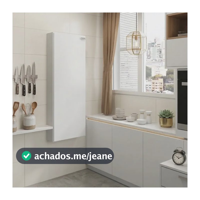 Armário Lavanderia Utilitário 1 Porta Branco Carraro