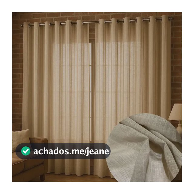 Cortina Linho Voil Gaze De Linho 3 00mts X 2 50 Flame