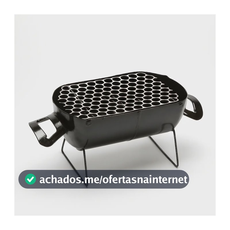 Churrasqueira Móvel A Carvão Portátil para Família, em Aço Inox com Grelha de 22 cm