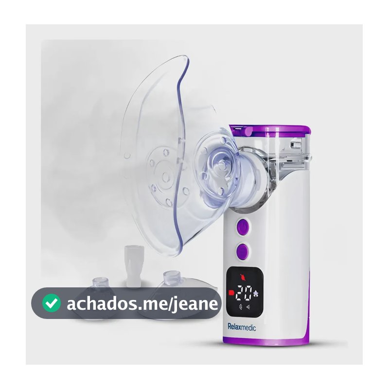 Inalador Nebulizador Aero Tech Portátil Tec. Mesh Relaxmedic Branco 127/220v