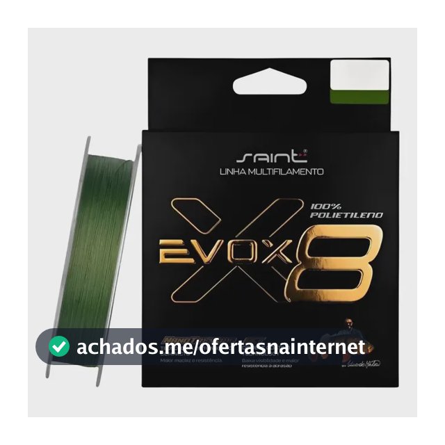 Linha Multifilamento Evox 8x 100m Saint By Eduardo Monteiro Verde-0.37