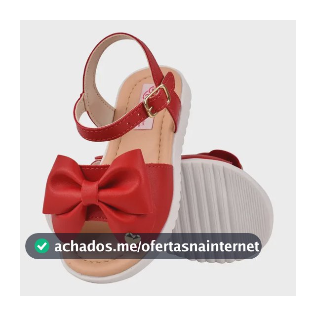 Sandália Infantil Menina Laço Coração Delicada Confortável