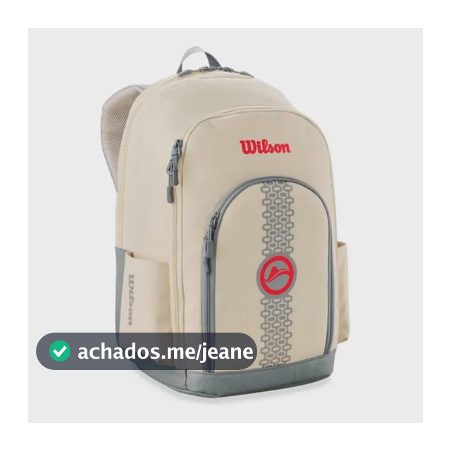 Mochila Wilson Tour Rio Open 2026 para Tênis – Creme