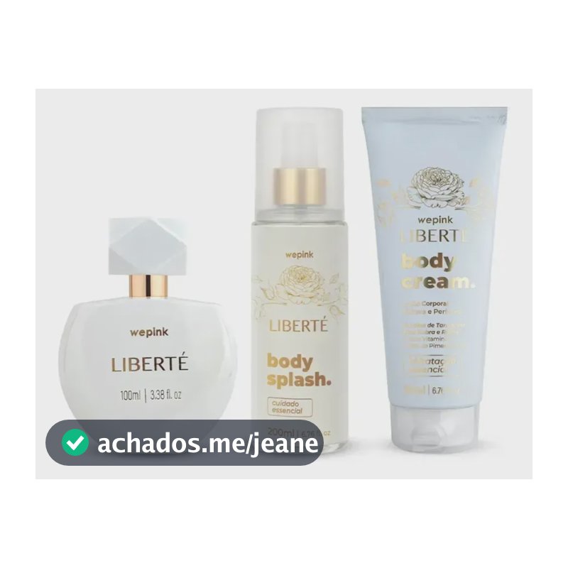Kit Wepink Liberté Perfume + Body Splash + Body Cream
