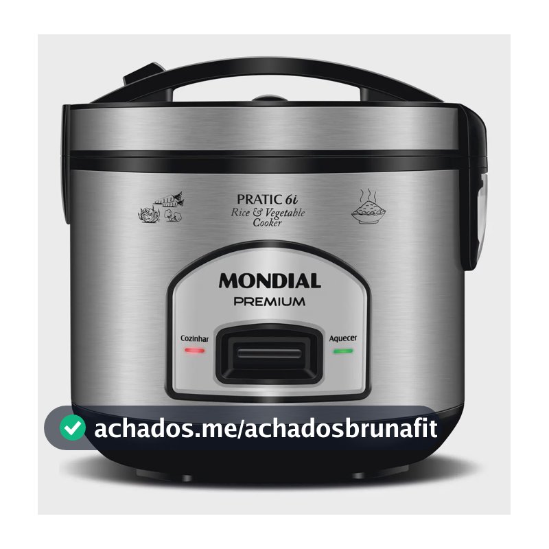 Panela Elétrica de Arroz Mondial 500W - PE-43-6X