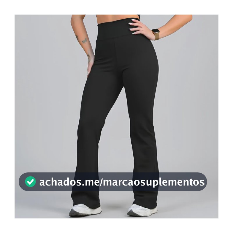 Calça Legging Leg Flare Zero Transparência Grossa Academia