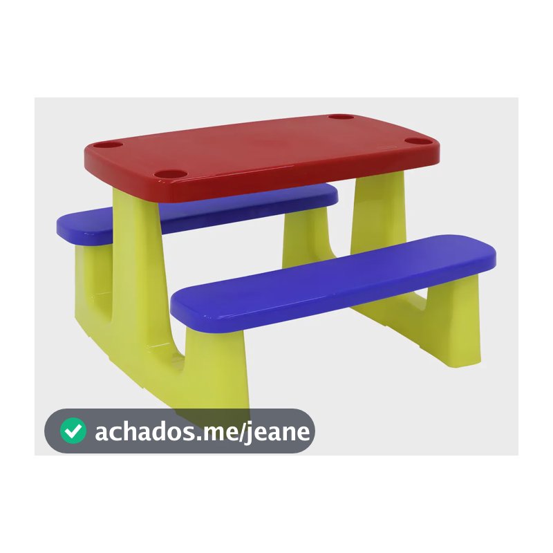 Mesa Infantil De Atividades Tramontina Playground Pic-nic Cor Colorido