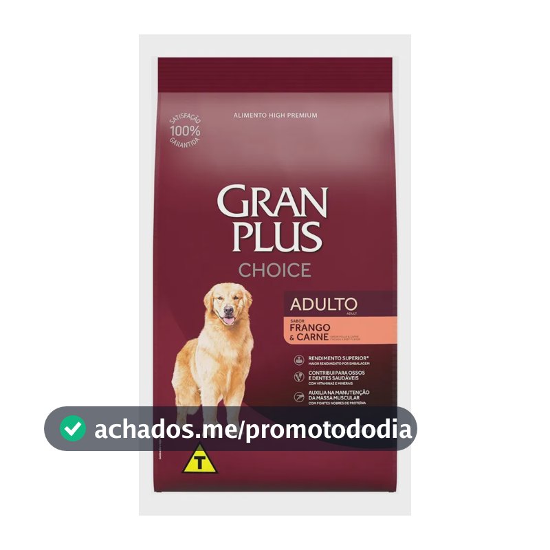Ração Gran Plus Choice Cães Adultos Frango E Carne 10,1kg