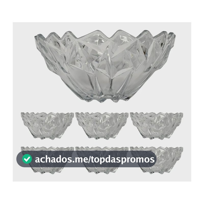 Conj. 7 Em Vidro P/ Sobremesa - Casart