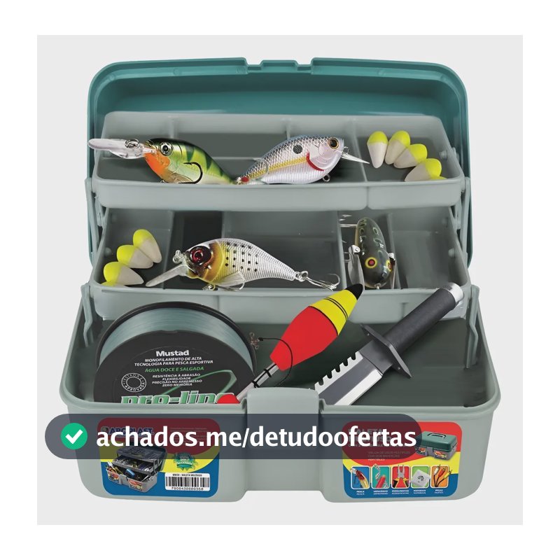 Maleta De Ferramentas Caixa Multiuso Organizador 2 Bandejas