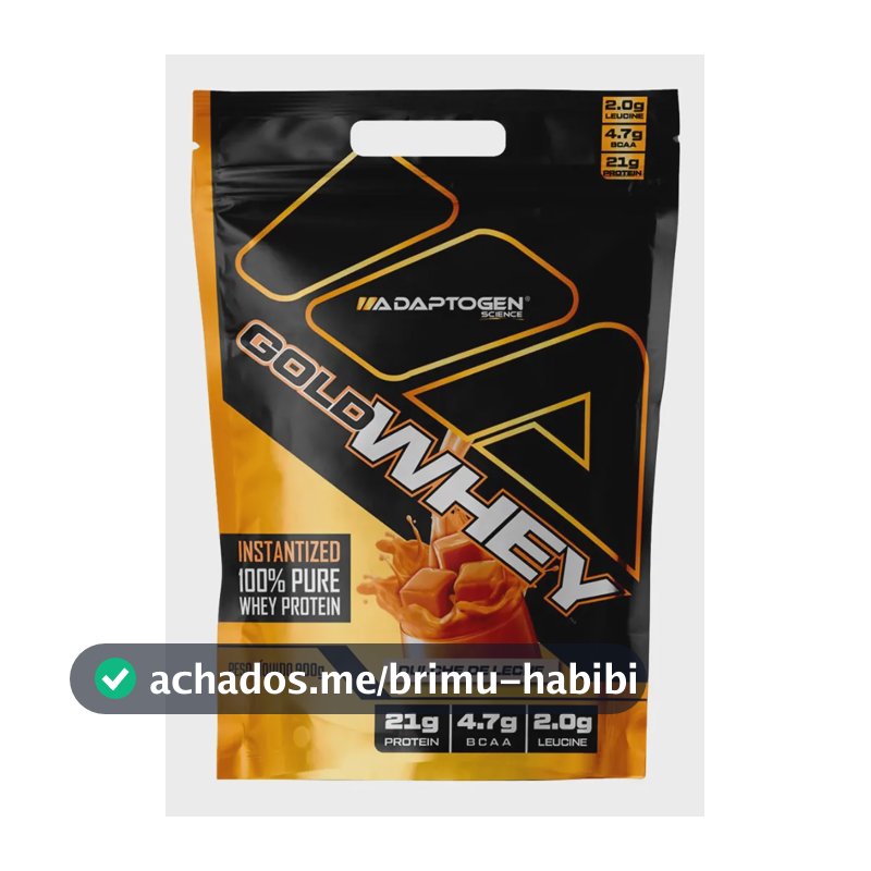 Proteína Adaptogen Gold Whey em pó sabor Doce de leite x 900g