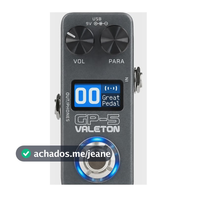 Pedaleira De Multi-efeitos Compacto Valeton Gp-5 Preto Preto