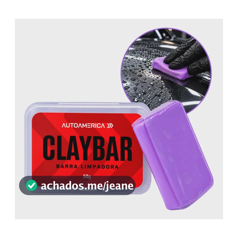 Autoamerica Clay Bar Limpadora 50g Descontaminante Automotivo
