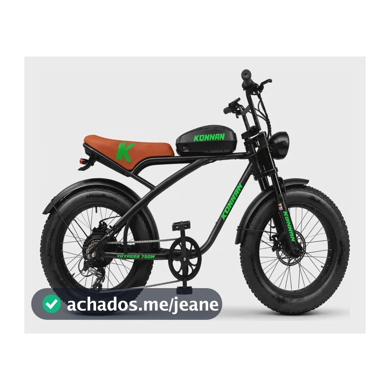 Bicicleta A20 Eletrica Konann 750w Preto/verde Preto/verde Único