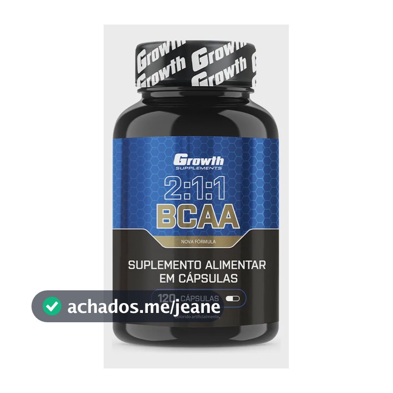 BCAA 2:1:1 120 cápsulas Growth Supplements