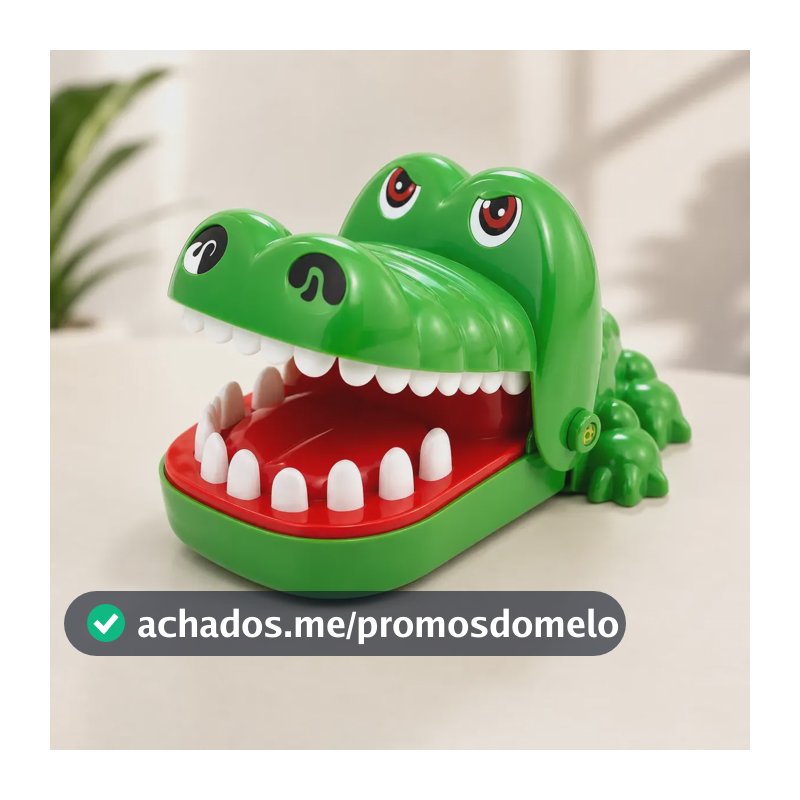Brinquedo Divertido Crianças Jacaré Morde Dedo Jogo Dentista Verde