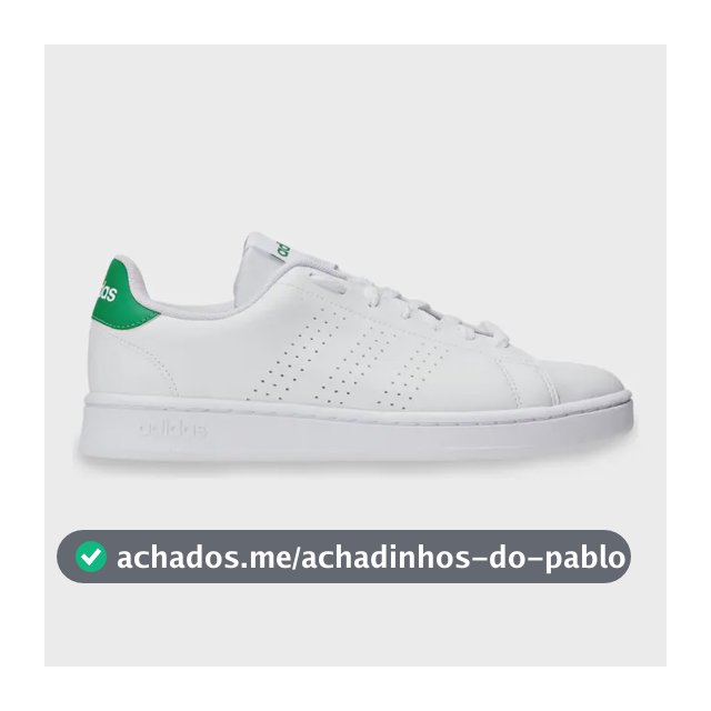 Tênis Masculino E Feminino Advantage 2.0 adidas Branco E Verde Liso 36 Br