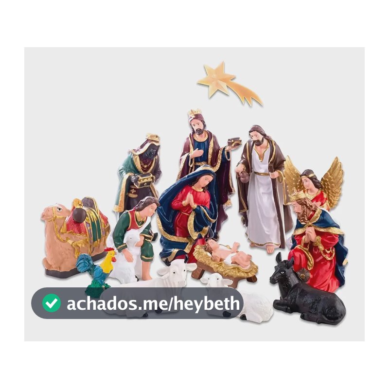 Presépio Natalino 12 Peças Inquebrável Completo