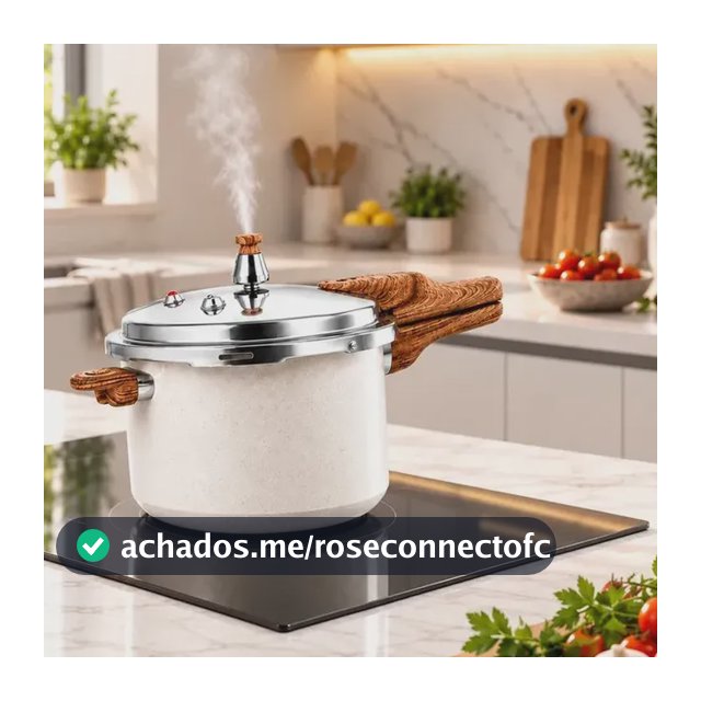 Panela Pressão Cerâmica Antiaderente 4,2 Litros Indução e Fogão Tradicional 4 Válvulas De Segurança Starhouse