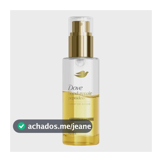 Dove Óleo e Sérum Bifásico Bond Repair + Peptídeo 110 ml