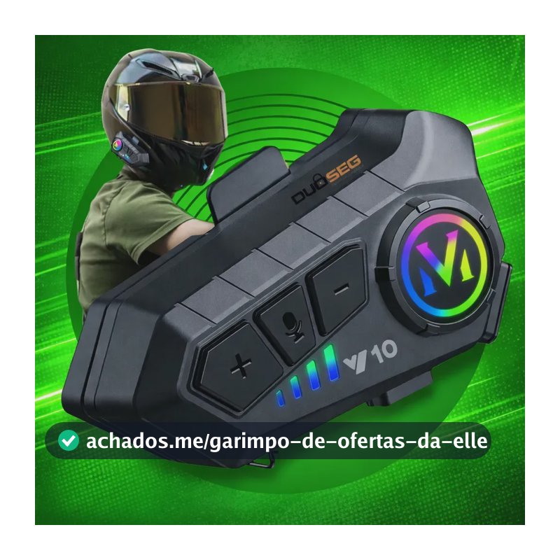 Fone De Ouvido Para Capacete Moto Bluetooth Headset RGB Sem Fio Com Microfone Música GPS Chamadas Compatível Com Capacete Aberto Fechado