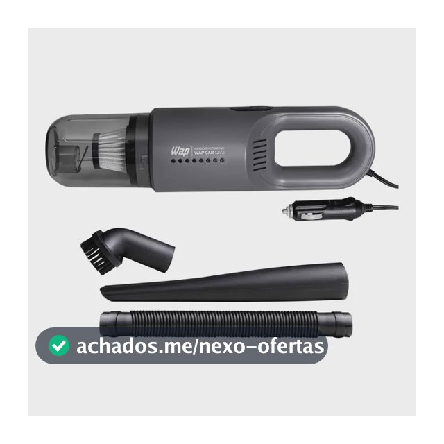 Aspirador Automotivo Portátil WAP CAR Filtro HEPA Cabo de 3,7m 180W 12V2