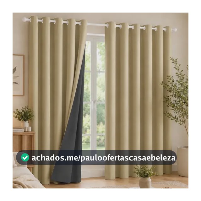 Cortina Blackout Corta Luz Blecaute 2,80 X 2,30 Sala/quarto Fabritex Enxovais Cor Creme