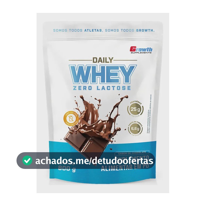 Daily Whey Protein Zero Lactose 800g Growth Supplements Chocolate