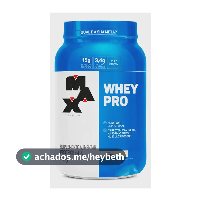 Proteína Max Titanium Whey Pro Concentrado Em Pó Sabor Baunilha X 1kg