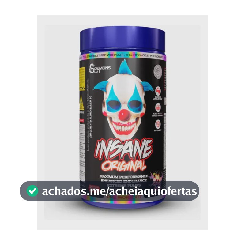 Pré Treino Demons Lab Insane 300g Uva Betalanina Glúten Free