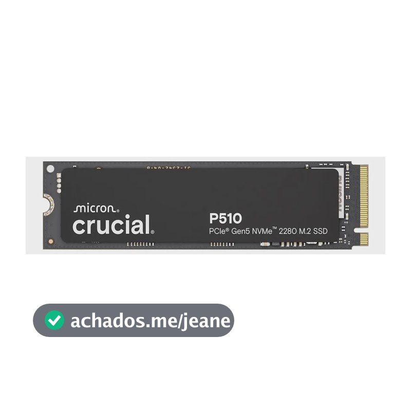 SSD PCIe5 Nvme Crucial P510 de 2 TB de 5ª geração a 11,000 MB/s