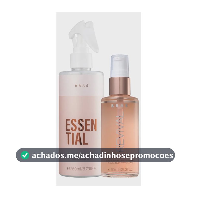 Braé Essential Kit Fluido 260ml + Óleo Revival 60ml