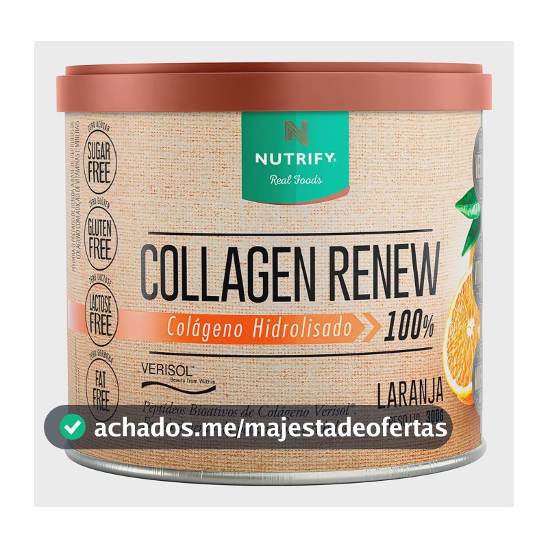 Colágeno Nutrify Renew em pó sabor Laranja x 300g