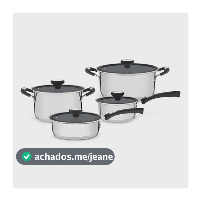 Jogo De Panelas Aço Inox 4 Peças Solar Cerâmic Tramontina