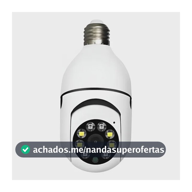 Câmera Lâmpada Yoosee 8177 Wi-Fi 2MP Full HD Externa 128 GB