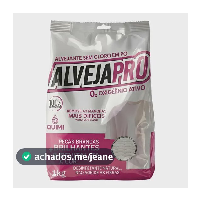 Percarbonato De Sódio 1kg Alvejante Sem Cloro Tira Manchas