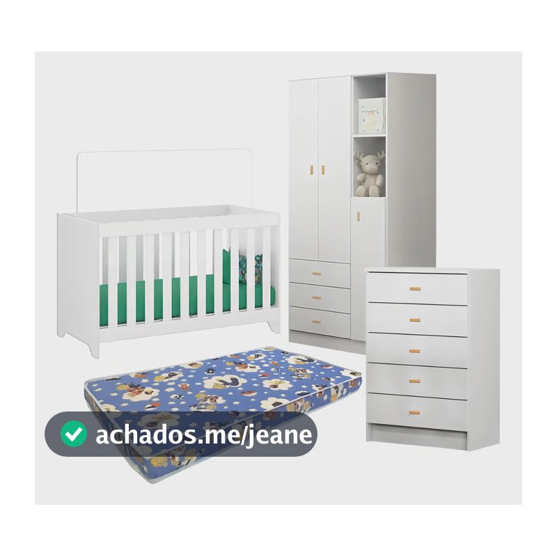 Berço Colchão Cômod Guarda Ro Ditália Bbi51 Bb120 Bb322 Cozy