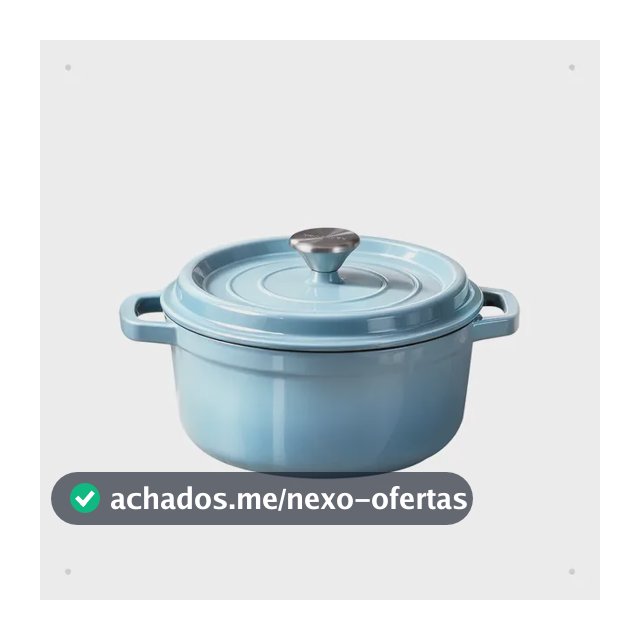 Panela Caçarola Esmaltado 22/24/26cm Fogão Indução E Forno Azul-22cm