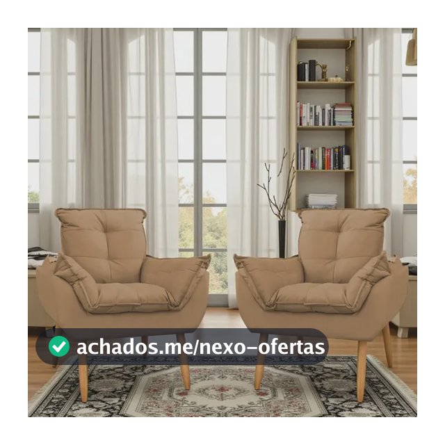 Kit 2 Poltronas Decorativa Opala Para Quarto Sala De Estar