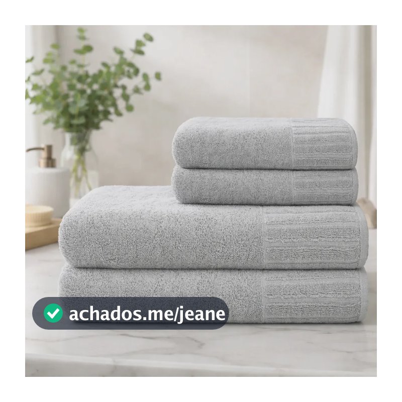 Jogo Toalha Banho E Rosto Velour 4pçs 500g 100% Algodão Fio Penteado Camesa