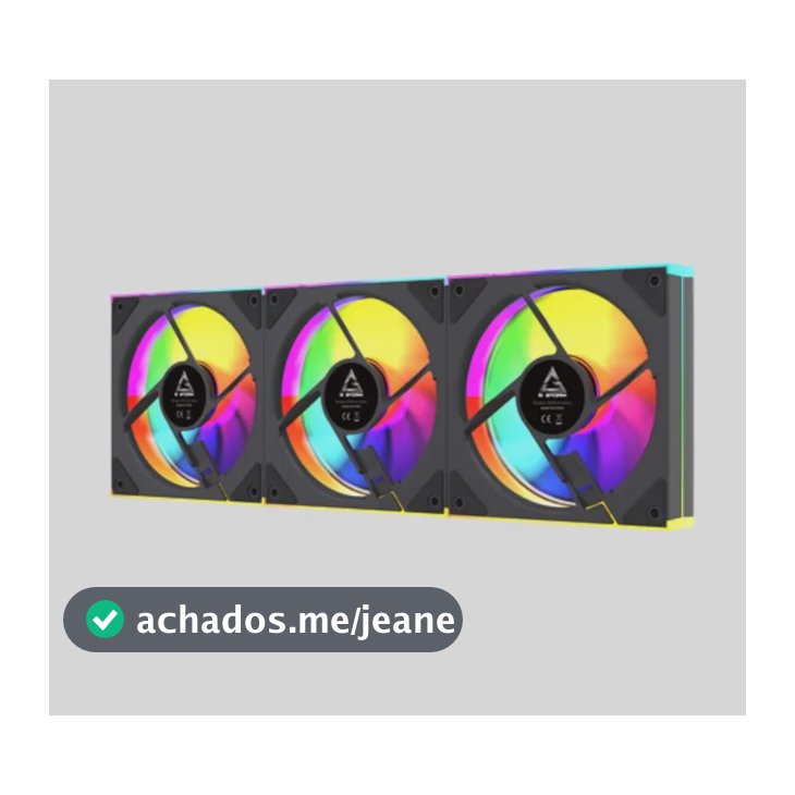Kit Com 3 Cooler Para Gabinete Gstorm Frost 12cm Preto/argb Preto