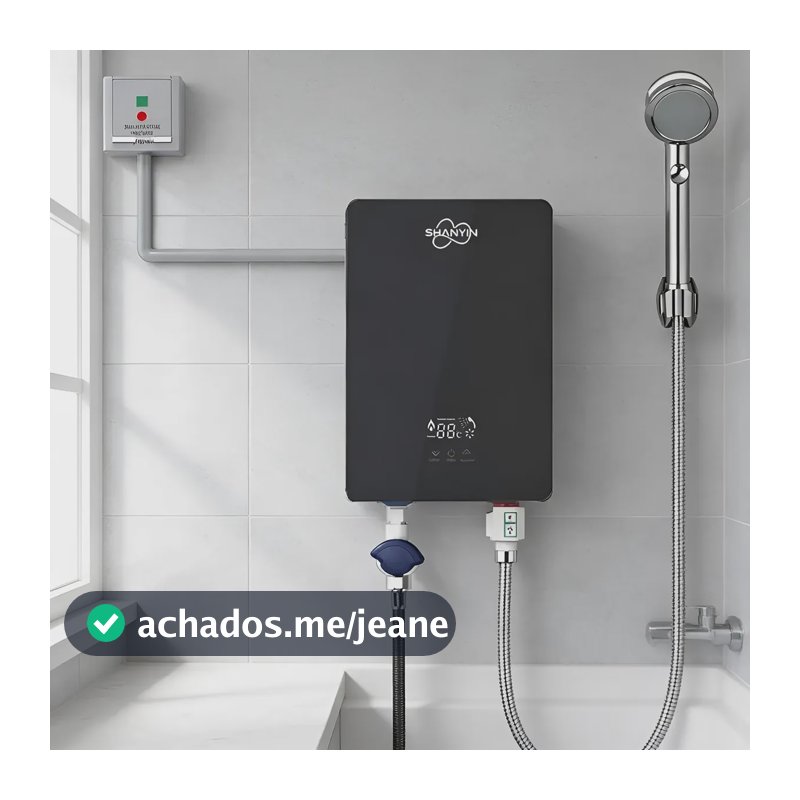 Aquecedor Versatil Elétrico 5500w Pia Lavatório Preto 220v