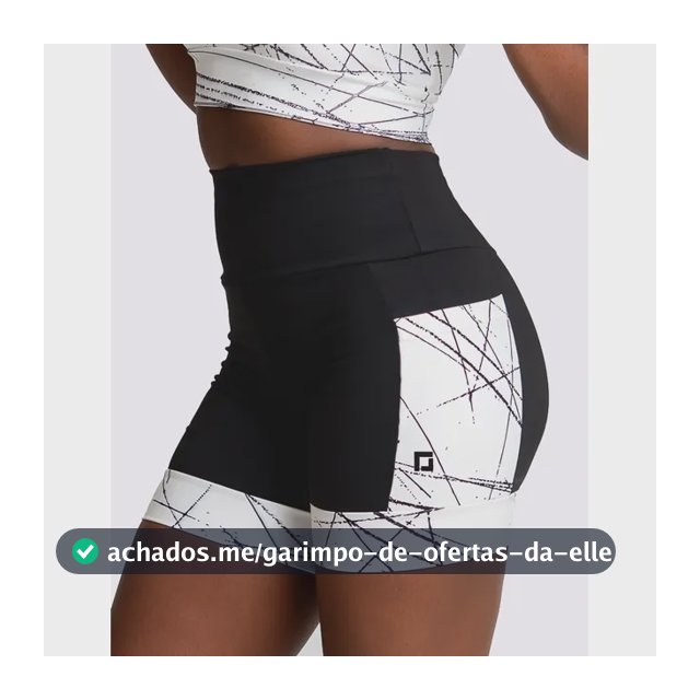 Shorts Corrida Cintura Alta Para Treino Zero Transparência Black-white Liso M