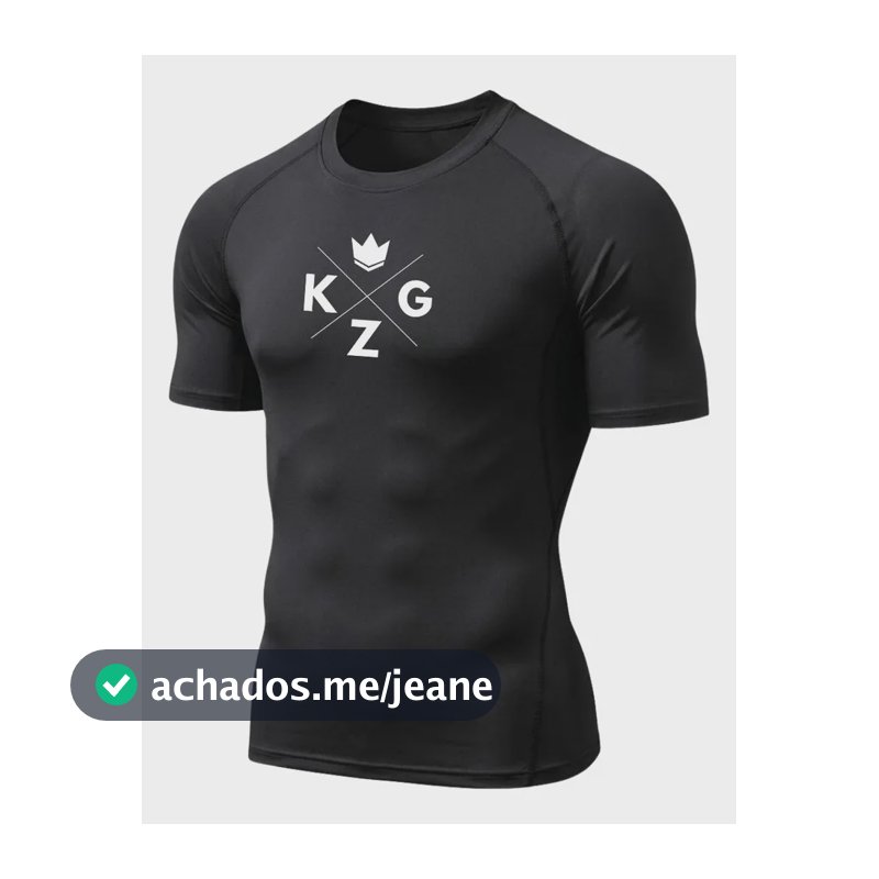 Rash Guard No-gi Camisa Manga Curta Jiu Jitsu Luta  Academia Preto Kngz1 G