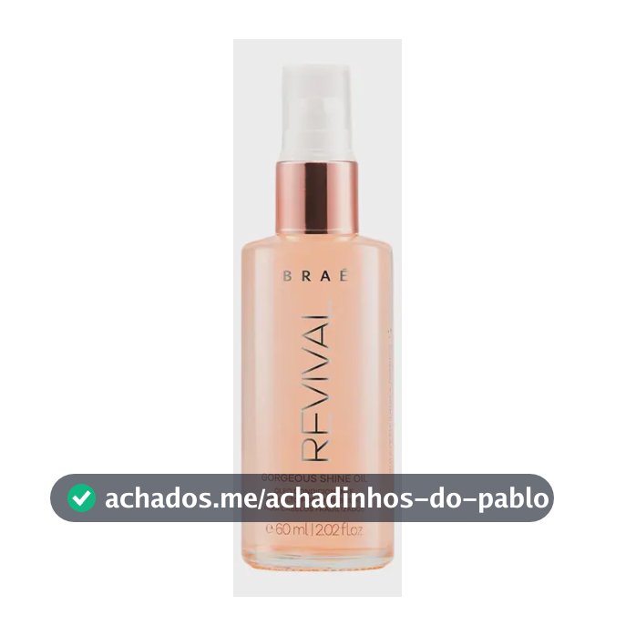 Óleo Capilar Braé Revival Brilho para Cabelos Fragilizados 60 mL