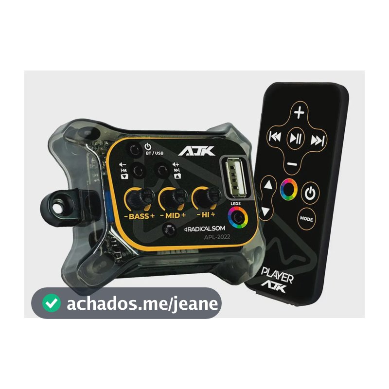 Player Automotivo Ajk Apl-2022 Bluetooth Usb Controle Remoto Caixa Bob